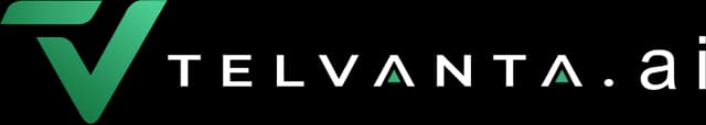 Telvanta.ai wordmark reversed on the brand green